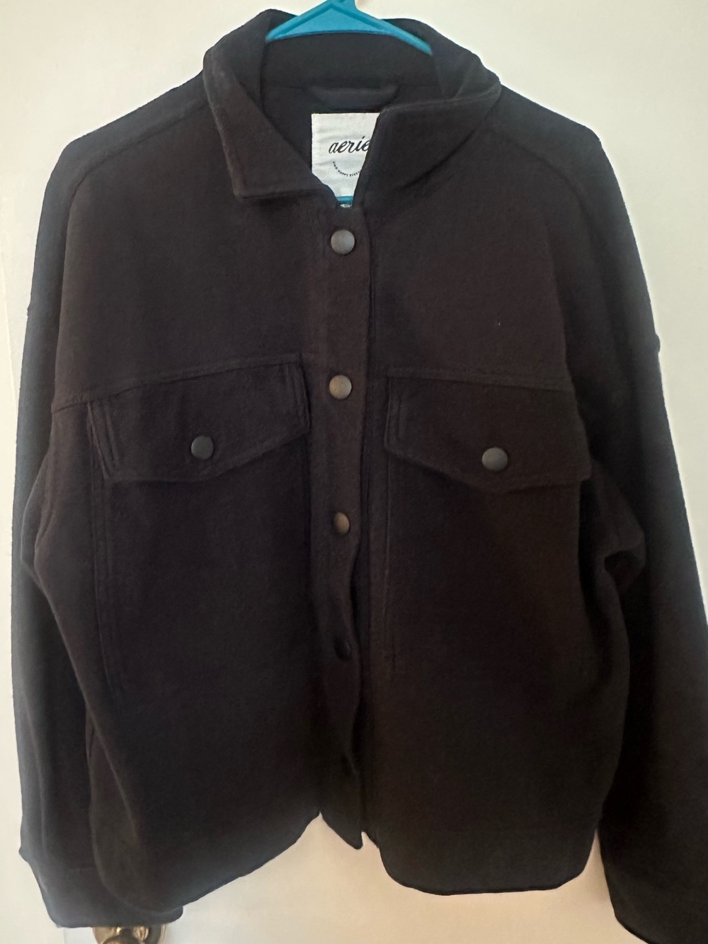Women's Aerie Black Button Up Shacket